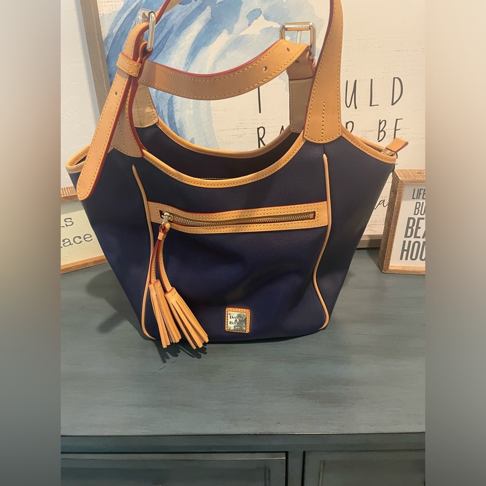Navy Blue Dooney and Burke bag. This is a large bag.